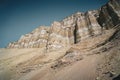 Takyr in Aktau white mountains in Altyn-Emel National Park, Kazakhstan