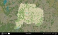 Talacyn District highlighted, Belarus. Topographic Humanitarian Royalty Free Stock Photo