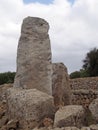 Talaiot de Trepuco megalithic Taula monument and standing stone in Menorca Spain Royalty Free Stock Photo
