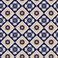 Talavera pattern. Azulejos portugal. Turkish ornament. Moroccan tile mosaic. Spanish porcelain. Ceramic tableware, folk Royalty Free Stock Photo