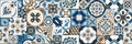 Talavera pattern. Indian patchwork. Azulejos portugal. Turkish ornament. Moroccan tile mosaic. Royalty Free Stock Photo