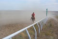 Taldykorgan, Zhetysu region, Kazakhstan - August 31, 2022. Horse racing competition - Baiga. In honor of the day of the