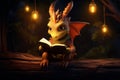 Tale cute dragon background creature fantasy black book illustration animal background old art Royalty Free Stock Photo