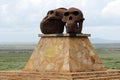 Tale of two Species monument Royalty Free Stock Photo