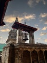 Taleju bell (Tagoun Ghan) the big bell of Bhaktapur Durbar Square Royalty Free Stock Photo