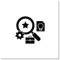Talent analytics glyph icon