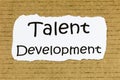 Talent development business career leadership success professional motivation progress