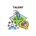 Talent Employee Vector Concept Color Illustration