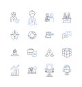 Talent line icons collection. Skill, Ability, Potential, Aptitude, Flair, Ingenuity, Genius vector and linear Royalty Free Stock Photo