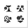 Talent management flat icons set Royalty Free Stock Photo