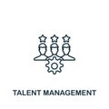 Talent Management icon. Monochrome simple Talent Development icon for templates, web design and infographics