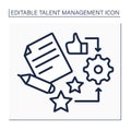 Talent management line icon Royalty Free Stock Photo