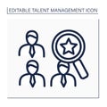 Talent marketplace line icon