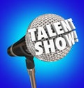 Talent Show Microphone Words Singing Competition Event