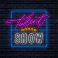 Talent Show neon logo