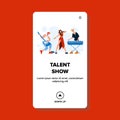 Talent Show Performing Music Band Song Vector