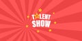 Talent show vector illustration letters