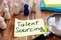 Talent Sourcing written on piece of paper