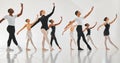 Talent takes you to beautiful places. a group of young ballet dancers practicing their routine in a dance studio.