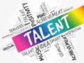 Talent word cloud collage Royalty Free Stock Photo