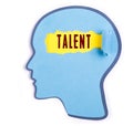 Talent word in the person head