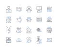 Talented brains line icons collection. Prodigy, Genius, Savant, Brainiac, Intellectual, Gifted, Bright vector and linear