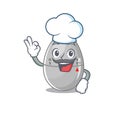 Talented egg kitchen timer chef cartoon drawing wearing chef hat Royalty Free Stock Photo