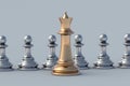 Talented employee. Golden and silver chess figures. Teamwork and team building Royalty Free Stock Photo