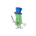 Talented enterobacteriaceae Magician cartoon character design style