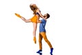 Talented hip-hop dancers excercising together Royalty Free Stock Photo