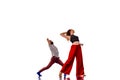 Talented hip-hop dancers excercising together Royalty Free Stock Photo