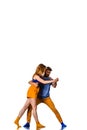 Talented hip-hop dancers excercising together Royalty Free Stock Photo