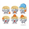 Talented parboied long grain rice cartoon character as a basketball athlete