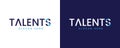 Talents letter unique wordmark logo vector design template Royalty Free Stock Photo