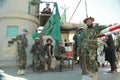 Taliban soldiers at the main entrance gate of Presidential palace