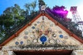 Taling Chan,Bangkok,Thailand on January8,2021:Beautiful art and architecture of the cloister of Champa Temple