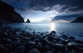 Talisker Bay at sunset. Royalty Free Stock Photo