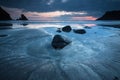 Talisker Bay at sunset. Royalty Free Stock Photo