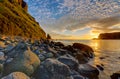 The Talisker Bay at sunset Royalty Free Stock Photo