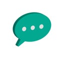 Talk balloon 3d communication bubble speech icon vector