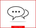 Talk bubble speech icon. Blank empty bubbles vector design elements. Chat on line symbol template. Dialogue balloon sticker Royalty Free Stock Photo