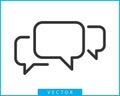 Talk bubble speech icon. Blank empty bubbles vector design elements. Chat on line symbol template. Dialogue balloon sticker Royalty Free Stock Photo