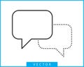 Talk bubble speech icon. Blank empty bubbles vector design elements. Chat on line symbol template. Dialogue balloon sticker Royalty Free Stock Photo