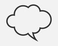 Talk bubble speech icon. Blank empty bubbles vector design elements. Chat on line symbol template. Dialogue balloon sticker Royalty Free Stock Photo