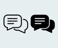 Talk bubble speech icon. Blank empty bubbles vector design elements. Chat on line symbol template. Dialogue balloon