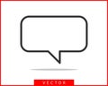 Talk bubble speech icon. Blank empty bubbles vector design elements. Chat on line symbol template. Dialogue balloon sticker Royalty Free Stock Photo