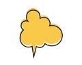 Talk cloud template. Empty chat balloon, text bubble, quote frame, message tag, conversation label, feedback sticker Royalty Free Stock Photo