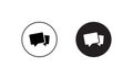 Talk, Comment, Speech Bubble Button Icon Vector. Chat Symbols