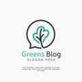 talk green blog logo design template Royalty Free Stock Photo