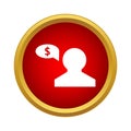 Talk icon, simple style Royalty Free Stock Photo
